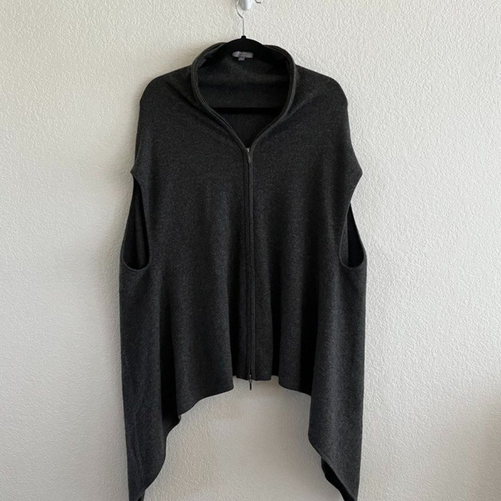 Neiman Marcus Pure Cashmere Knit Sweater Stole Poncho Cape